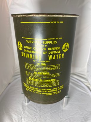 WWII Era DOD Dept Of Defense Emergency Water Storage Can