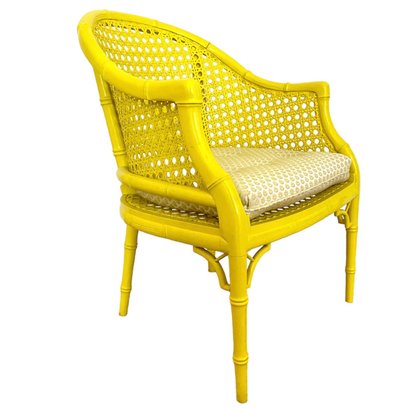 American Of Martinsville Faux Bamboo Armchair Circa 1972