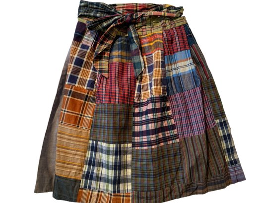 Vintage Madras Wrap Skirt
