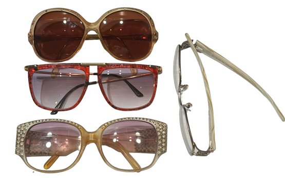 Four Pairs Of Vintage Eyeglass Frames