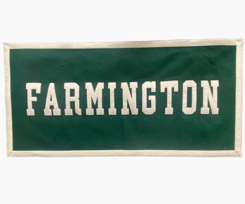 Vintage Farmington Felt Banner