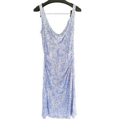 Vintage Diane Von Furstenberg Blue And White Silk Sundress