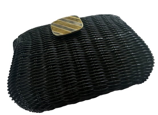 Vintage Woven Clutch Handbag From Lewis Of Hong Kong