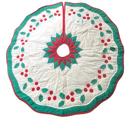 Mid Century Quilted Cotton Tree Skirt