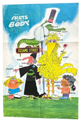 1970 Sessame Street 'Parts Of The Body' Poster
