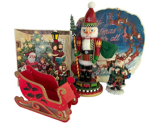 Vintage Christmas Decor Including Mackenzie Childs Nutcracker (E)