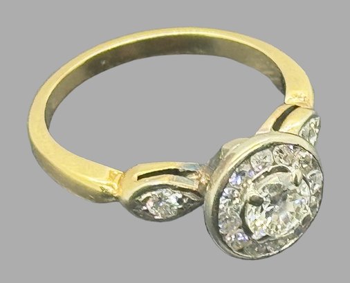 14K Gold And Diamond Ring - Size 7 DWT 2.5
