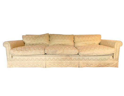 Mid Century W & J Sloane Three Cushion Upholstered Sofa