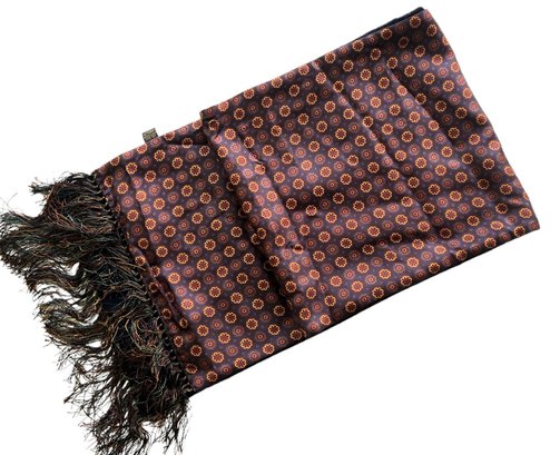 Reversible Silk And Cashmere Mens Scarf