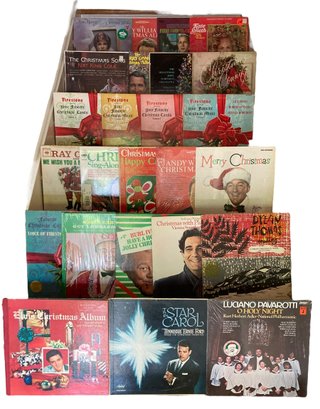 Collection Of 24 Christmas LP Albums - Elvis, Andy Williams, Placido Domingo And More (u)