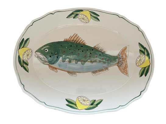 Hand-decorated Ceramic Fish Platter