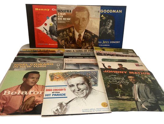 A Collection Of Vintage Vinyl Record Male Singers Albums