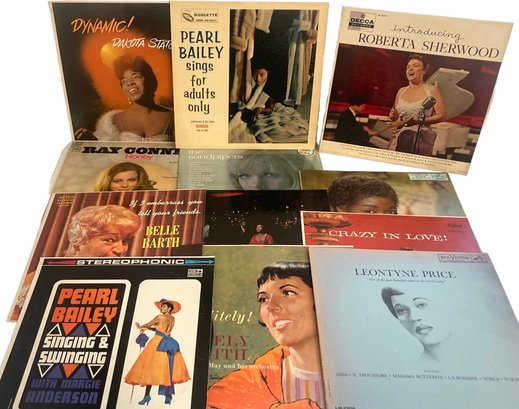 A Collection Of Vintage Vinyl Record Female Singers Albums