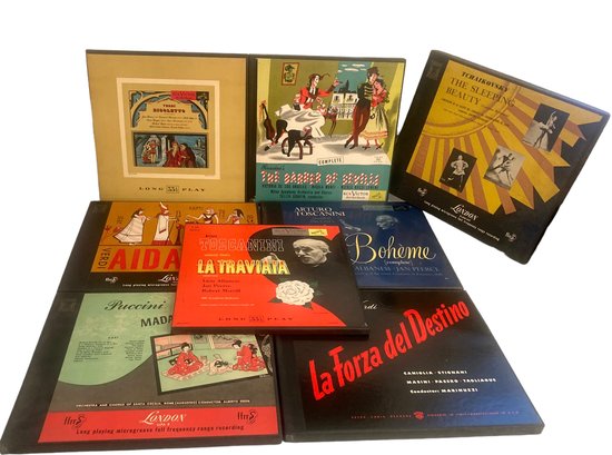 Eight Vintage Vinyl Record Opera Albums Boxed Sets (B)
