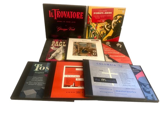 Nine Vintage Opera Vinyl Record Albums Boxed Sets (A)
