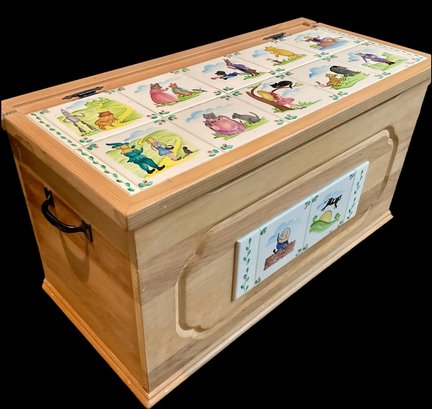 Adorable Hand Made Wooden Toy Chest