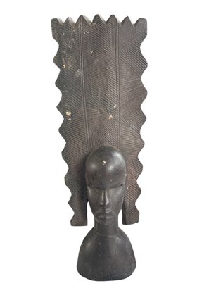 Authentic African Tribal Head Sculpture