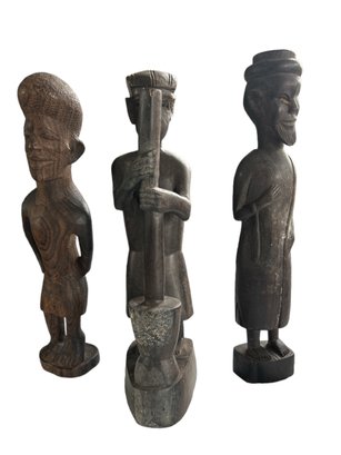Trio Of Authentic Vintage Tribal Figures