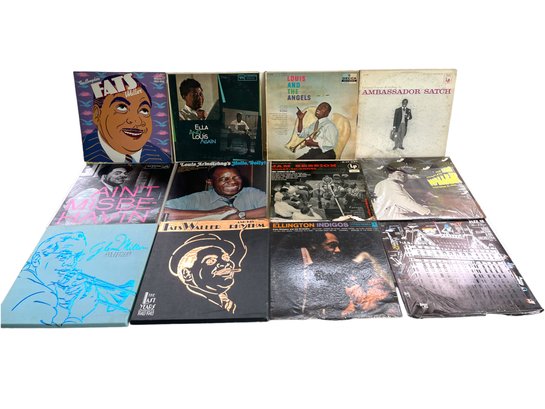 Collection Of 12 Jazz LP Albums - Duke Ellington, Louis Armstrong And More (L)