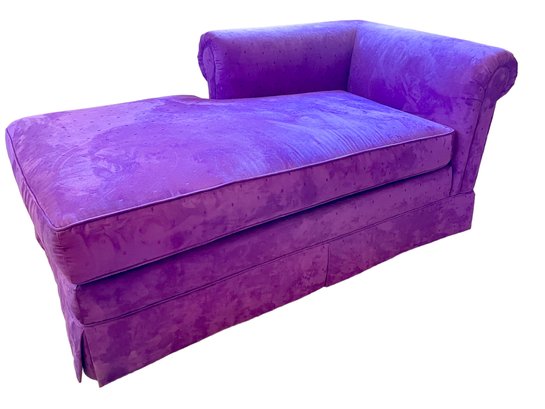Lavishing , Newly Upholstered Purple Velvet Chaise Lounge.
