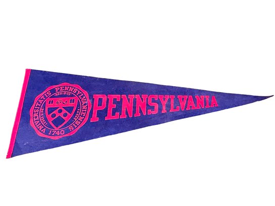 Vintage University Of Pennsylvania Felt Pennant