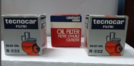 Three Vintage Alfa Romeo Oil Filters - Unused In Their Original Boxes              E3