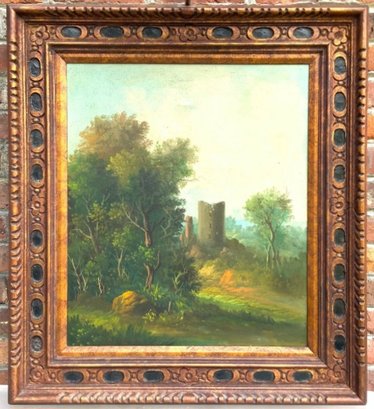 Castle Ruins, Oil On Canvas