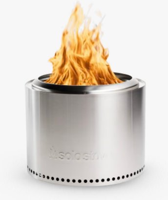 Stainless Steel Solo Stove Bonfire 2.0 With Cover And Stand  MSRP $279