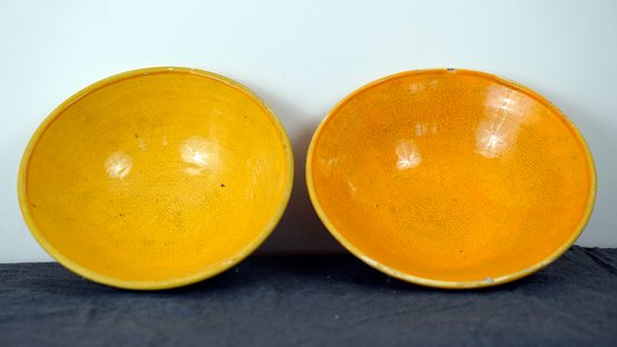 Pair Of Large Stoneware Bowls