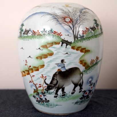 Chinese Porcelain Vase Or Jar By Famous Artist