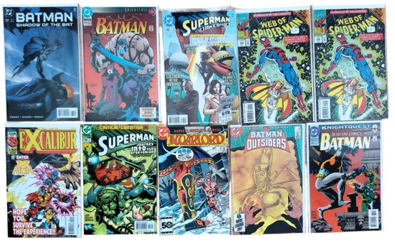 Lot Of 50 Various Comic Books Inc Batman Spiderman X Force Superman X Factor Etc