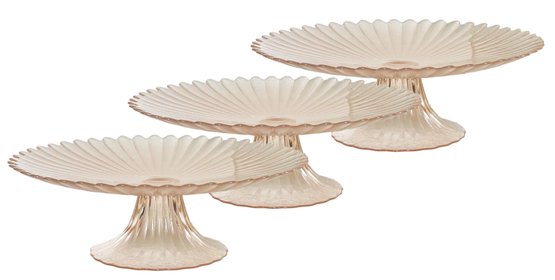 A Set Of 3 Murano Glass Cake Stands By Yalos Casa