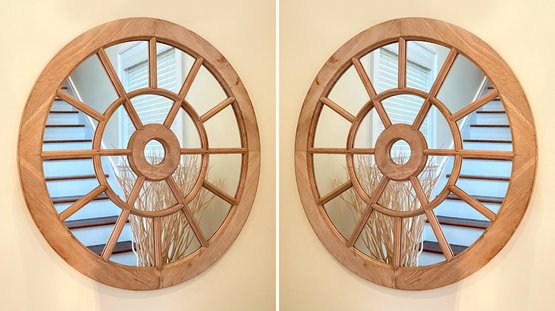 A Pair Of Incredible Wood Decorative Mirrors