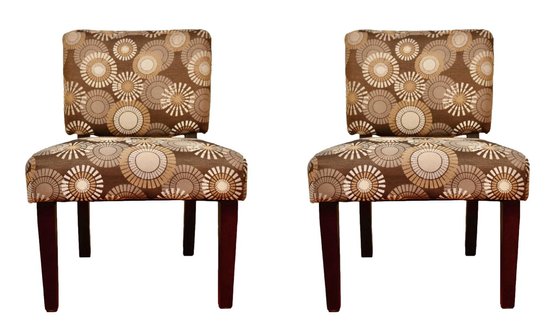 2 Bold Upholstered Accent Chairs