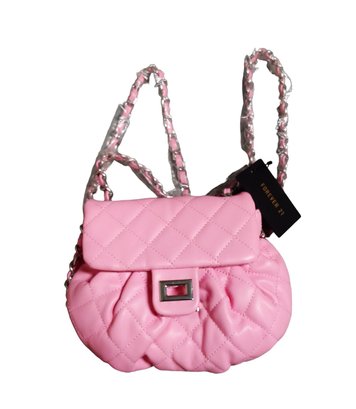 New With Tags Forever 21 Quilted Pink Crossbody Purse