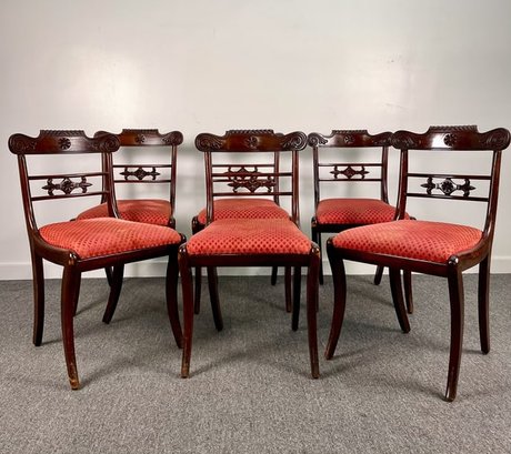 Set Of Six Mahogany Side Chairs