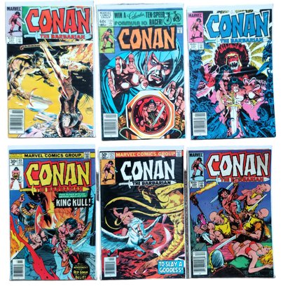 Lot Of 6 Marvel Comics CONAN THE BARBARIAN Bronze Age Comic Books