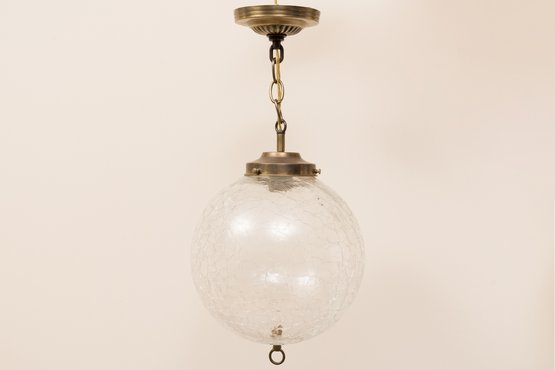 Vintage Crackled Glass Orb Pendant