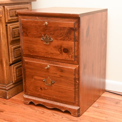 2 Drawer Wood File Cabinet With Keys For Each Drawer