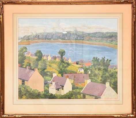 'Lake Side Villas' Framed Print