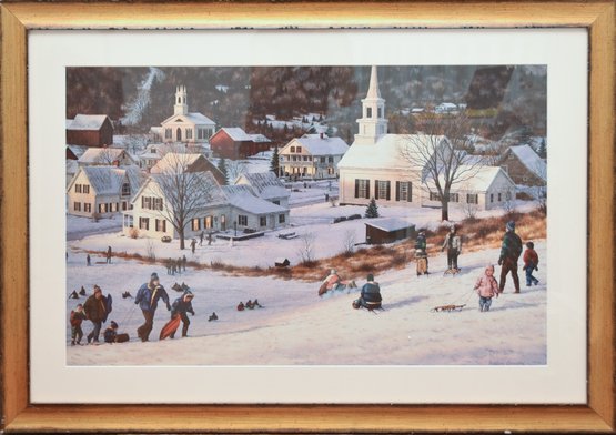 'Hillside Flyers' Lithograph Signed By William Breedon