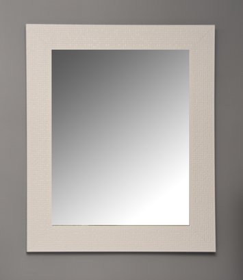 Modern White Tile Framed Wall Mirror - No. 2