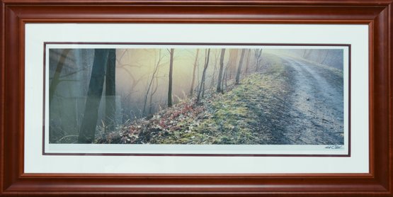 'Mill River Viaduct' Chromolithography Print Framed Under Glass