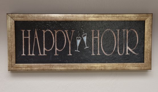 Decorative Handpainted Wood Happy Hour Sign