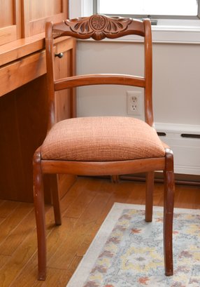 Vintage Regency Style Carved Wood Side Chair