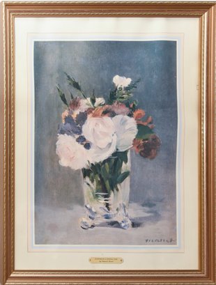 'Flowers In A Crystal Vase', By Edouard Manet Wall Art