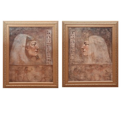 Diptych Of Ramses And Cleopatra By John David Parrish  Framed Fine Art Prints