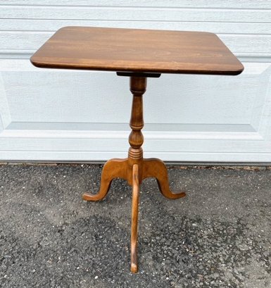Vintage Wooden Carved 3 Leg Candle Stand Occasional Table
