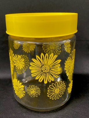 Vintage Yellow Daisy Canister