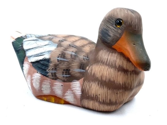 Peoples Republic Of China Hand-painted Stone Duck